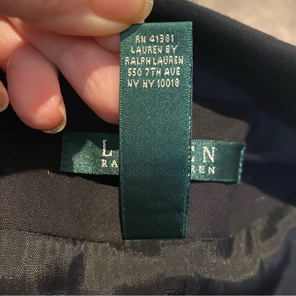 NWT~LAUREN RALPH LAUREN Women Black Crest Gold Button Blazer Jacket Size 16 - Picture 8 of 10